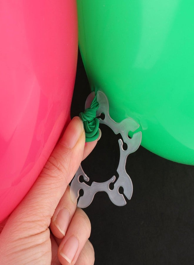 lasuroa 50pcs Balloon Arch Clips, 5.6x5.4x0.2cm/2.2x2.1x0.08in Plastic Balloon Garland Tie Backdrop Connector Clips Holders Tying Accessories for Wedding Birthday Party Decorations - Image 4